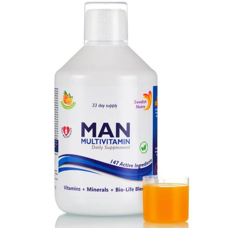 Swedish Nutra Man folyékony multivitamin férfiaknak - 500ml 1 Swedish Nutra Man folyékony multivitamin férfiaknak - 500ml