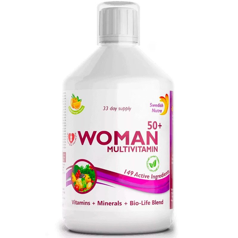 Swedish Nutra Woman 50+ folyékony multivitamin nőknek - 500ml 1 Swedish Nutra Woman 50+ folyékony multivitamin nőknek - 500ml