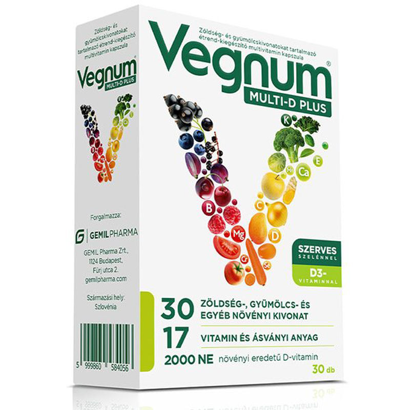 Vegnum Multi-D Plus kapszula - 30db 1 Vegnum Multi-D Plus kapszula - 30db