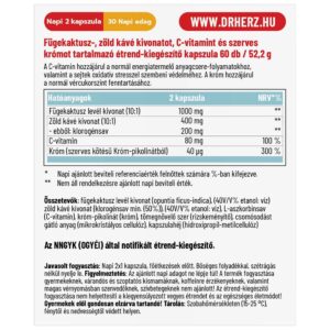 Dr. Herz Fügekaktusz + zöldkávé + C-vitamin kapszula - 60db 3 Dr. Herz Fügekaktusz + zöldkávé + C-vitamin kapszula - 60db - Image 2