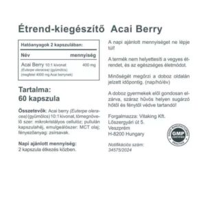Vitaking Acai Berry kapszula - 60db 3 Vitaking Acai Berry kapszula - 60db - Image 2