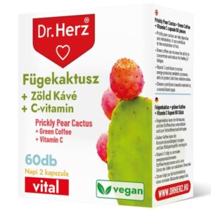 Dr. Herz Fügekaktusz + zöldkávé + C-vitamin kapszula - 60db