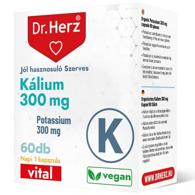 Dr. Herz Szerves Kálium kapszula - 60db 1 Dr. Herz Szerves Kálium kapszula - 60db