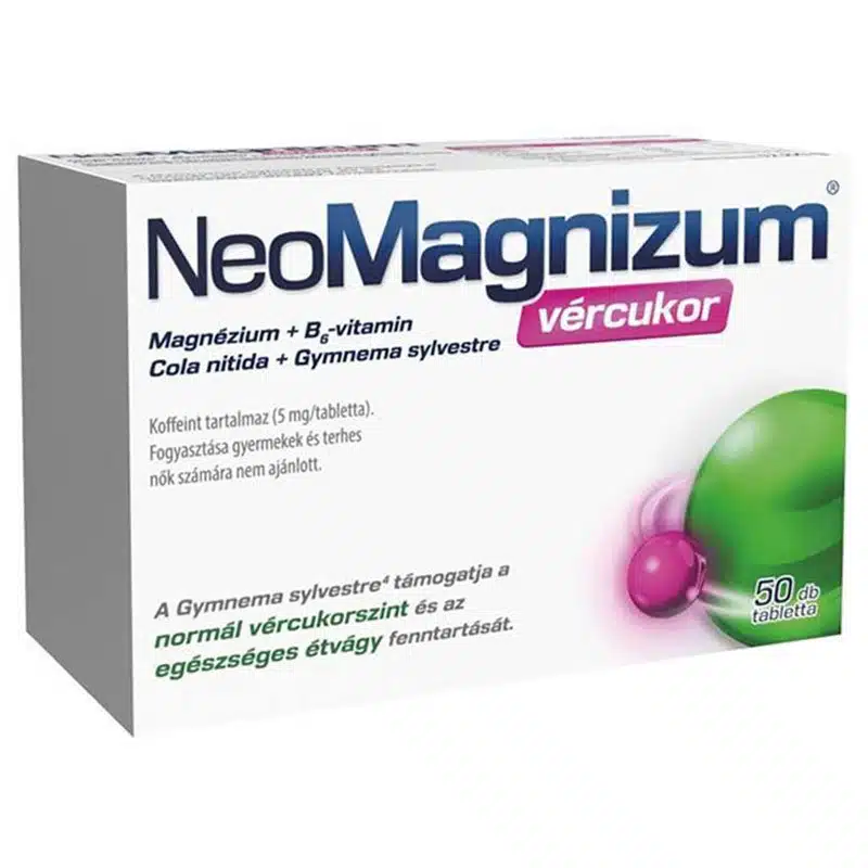NeoMagnizum Vércukor tabletta - 50db 1 NeoMagnizum Vércukor tabletta - 50db
