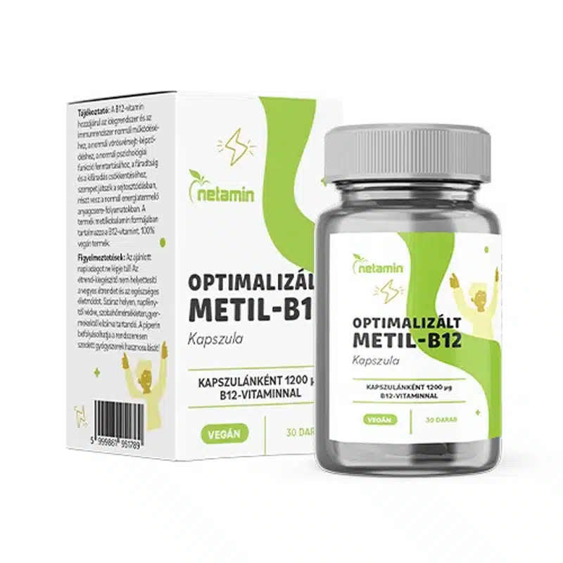 Netamin Optimalizált Metil B12-vitamin kapszula - 30db 1 Netamin Optimalizált Metil B12-vitamin kapszula - 30db
