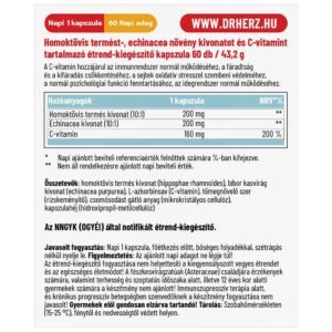Dr. Herz Homoktövis+Echinacea+C-vitamin kapszula - 60db 3 Dr. Herz Homoktövis+Echinacea+C-vitamin kapszula - 60db - Image 2