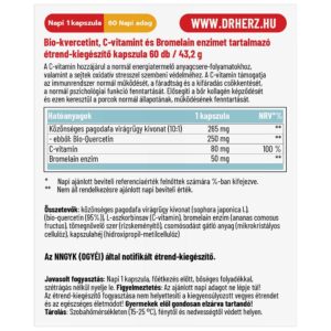 Dr. Herz Quercetin 250mg+C-vitamin+Bromelain enzim kapszula - 60db 3 Dr. Herz Quercetin 250mg+C-vitamin+Bromelain enzim kapszula - 60db - Image 2