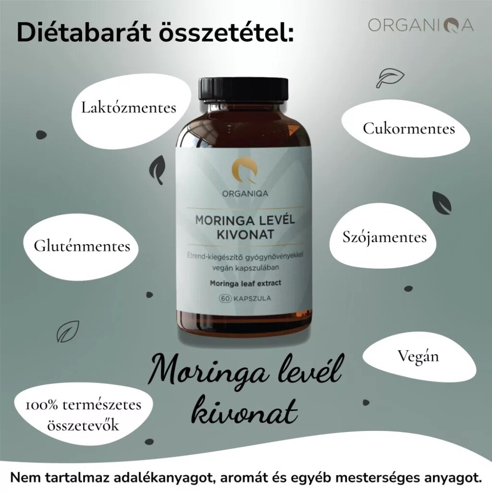 Organiqa Bio Moringa kivonat kapszula - 60db 3 Organiqa Bio Moringa kivonat kapszula - 60db - Image 3