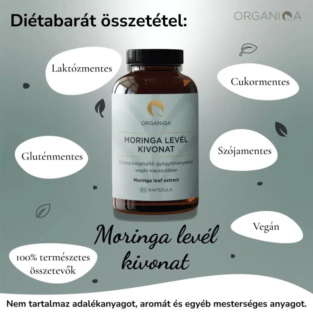 Organiqa Bio Moringa kivonat kapszula - 60db 3 Organiqa Bio Moringa kivonat kapszula - 60db - Image 3