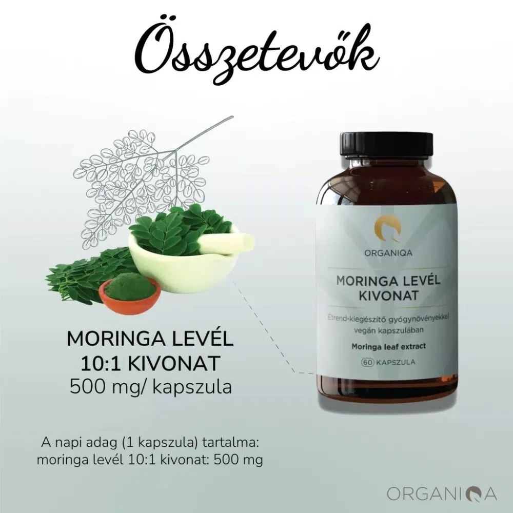 Organiqa Bio Moringa kivonat kapszula - 60db 2 Organiqa Bio Moringa kivonat kapszula - 60db - Image 2