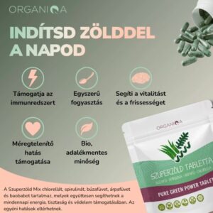 Organiqa Bio Szuperzöld tabletta - 250db - Image 5