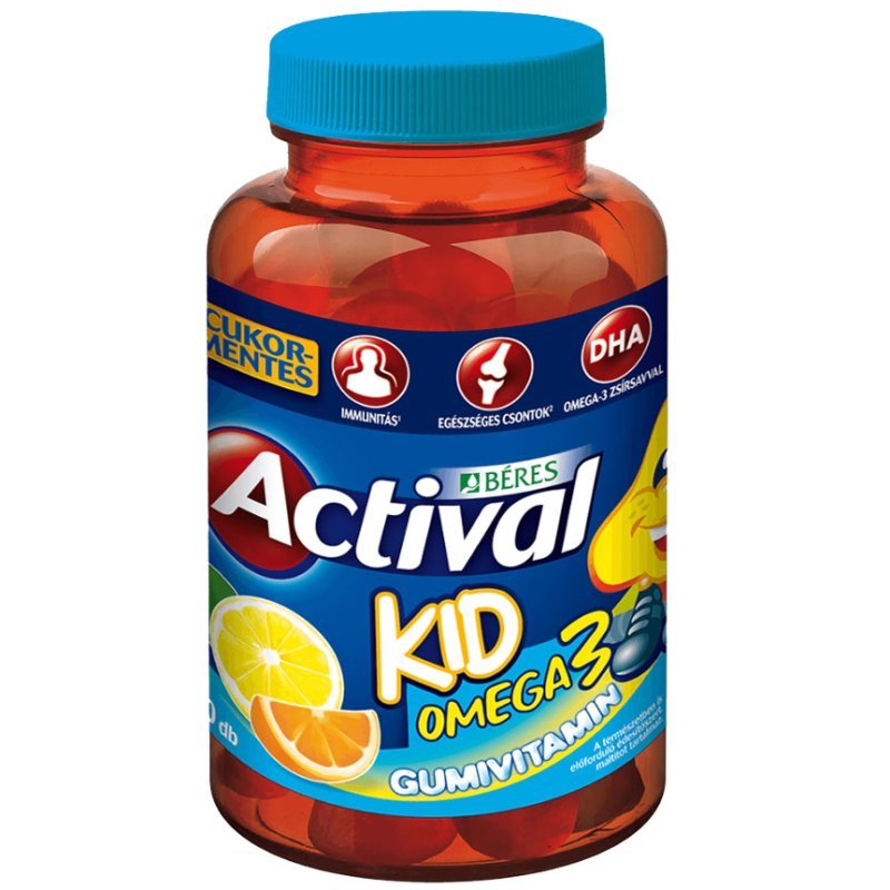 Béres Actival Kid Omega-3 gumivitamin - 50db 1 Béres Actival Kid Omega-3 gumivitamin - 50db