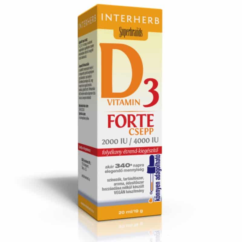 Interherb D3-vitamin Forte csepp - 20ml 1 Interherb D3-vitamin Forte csepp - 20ml
