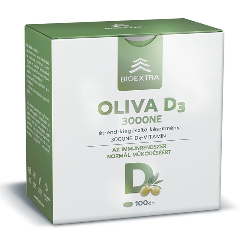 Bioextra Oliva D3-vitamin 3000 NE lágyzselatin kapszula - 100db 1 Bioextra Oliva D3-vitamin 3000 NE lágyzselatin kapszula - 100db