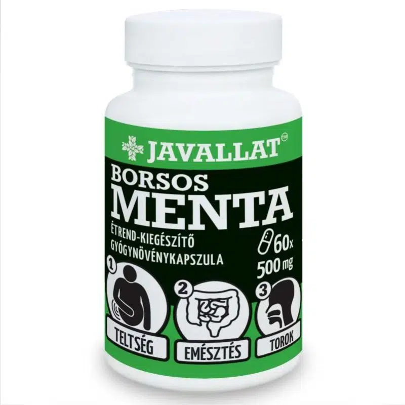 Javallat Borsos menta kapszula - 60db 1 Javallat Borsos menta