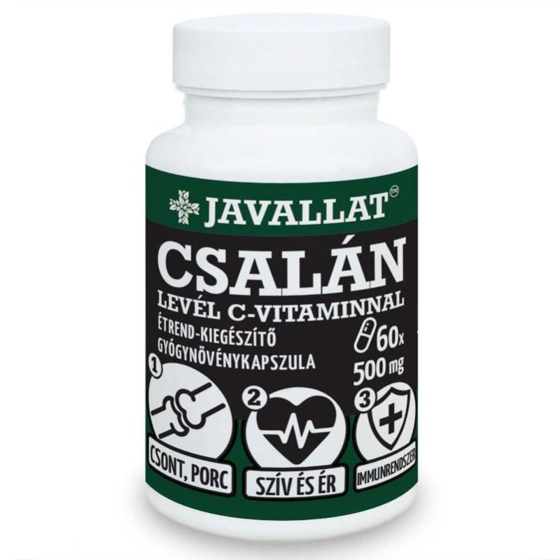 Javallat Csalánlevél C-vitaminnal kapszula - 60db 1 Javallat Csalánlevél