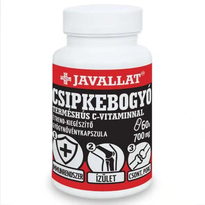 Javallat Csipkebogyó terméshús C-vitaminnal kapszula - 60db 1 Javallat Csipkebogyó terméshús