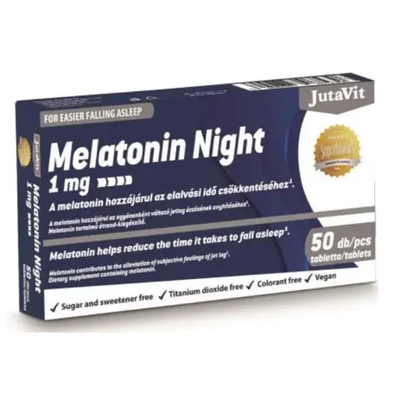 JutaVit Melatonin Night 1mg tabletta - 50db 1 JutaVit Melatonin Night 1mg tabletta - 50db