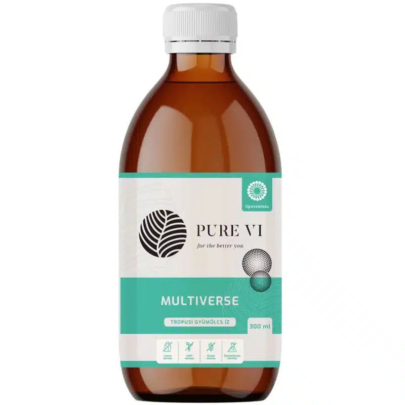 Pure Vi Liposzómás Multivitamin - trópusi gyümölcs íz - 300ml 1 Pure Vi Liposzómás Multivitamin - trópusi gyümölcs íz - 300ml