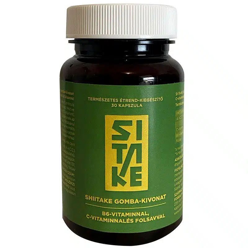 SITAKE - Shiitake gomba kivonat + B6-, C-vitamin és Folsav kapszula - 30db 1 SITAKE - Shiitake gomba