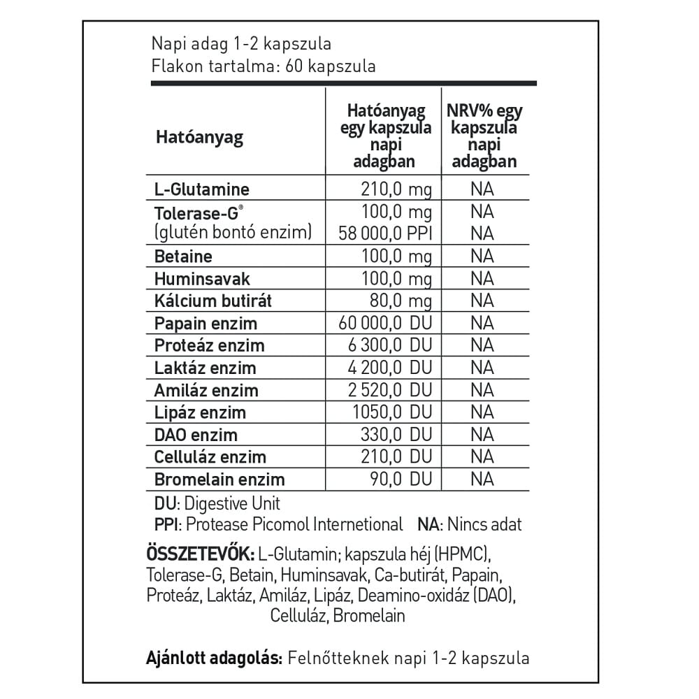 GluteNO emésztőenzim kapszula - 60db 2 GluteNO emésztőenzim kapszula - 60db - Image 2