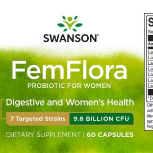 Swanson FemFlora élőflóra nőknek kapszula - 60db 3 Swanson FemFlora élőflóra nőknek kapszula - 60db - Image 2