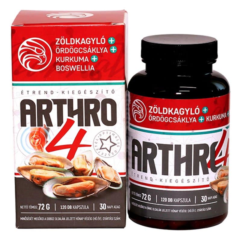 Mannavita ARTHRO4 ízület + porcerősítő komplex kapszula - 120db 1 Mannavita ARTHRO4 ízület