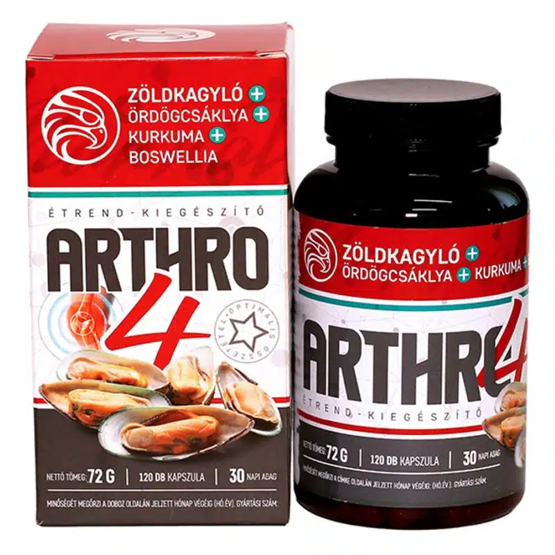 Mannavita ARTHRO4 ízület + porcerősítő komplex kapszula - 120db 1 Mannavita ARTHRO4 ízület