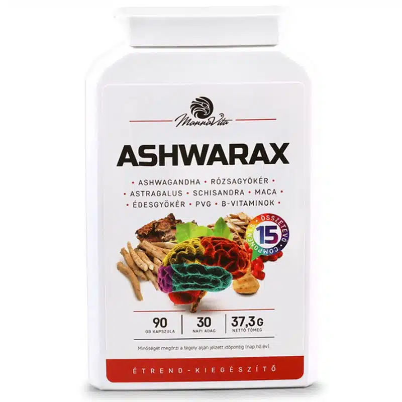 Mannavita Ashwarax szorongás, pánik, álmatlanság elleni kapszula - 90db 1 Mannavita Ashwarax