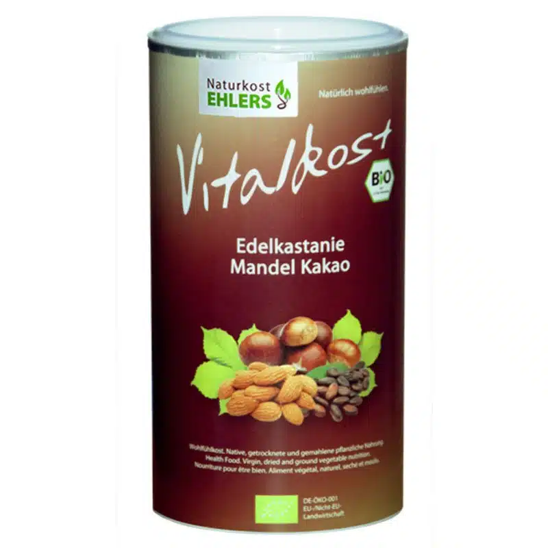 Ehlers Vitalkost Kakaó Gesztenye Mandula natív élelmiszer - 375g 1 Ehlers Vitalkost Kakaó Gesztenye Mandula