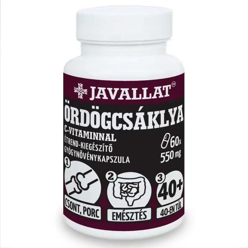 Javallat Ördögcsáklya C-vitaminnal kapszula - 60db 1 Javallat Ördögcsáklya C-vitaminnal