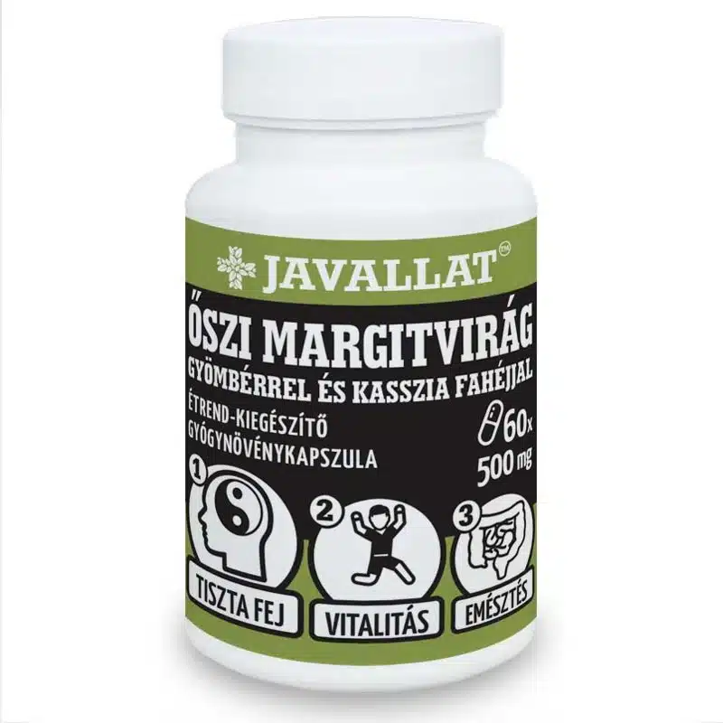 Javallat Őszi margitvirág gyömbérrel és kasszia fahéjjal kapszula - 60db 1 Javallat Őszi margitvirág