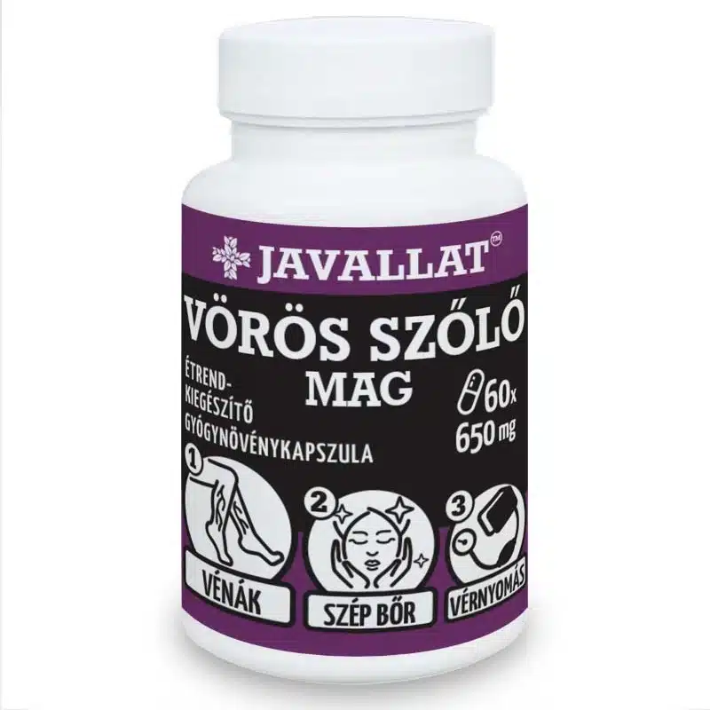 Javallat Vörös szőlő mag kapszula - 60db 1 Javallat Vörös szőlő mag