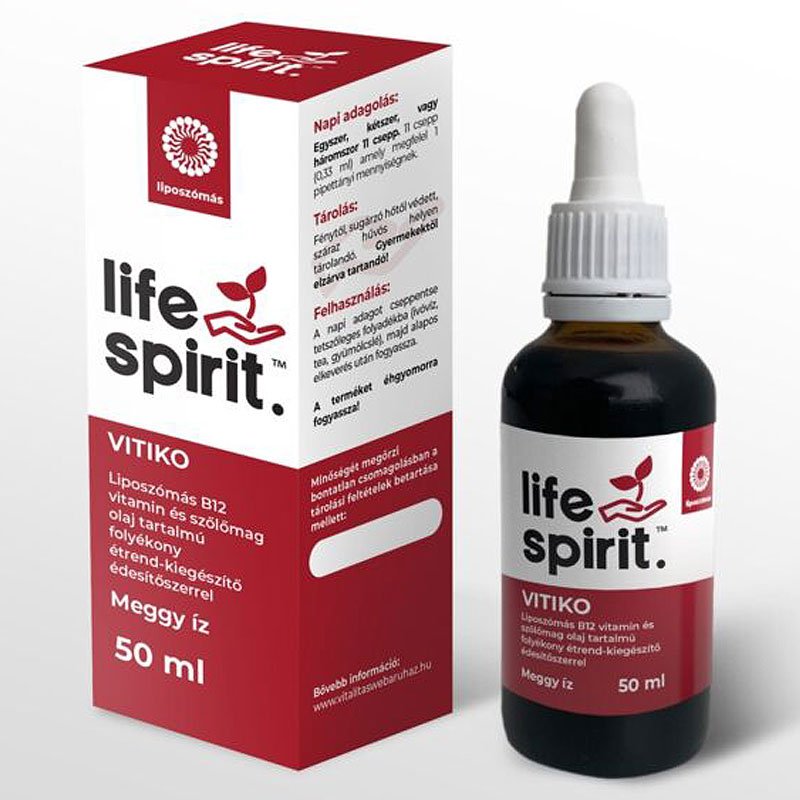 Life Spirit Vitiko B12 meggyes csepp - 50ml 1 Life Spirit Vitiko B12 meggyes