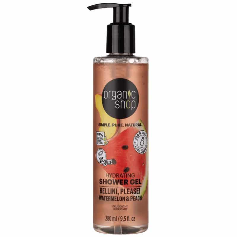 Organic Shop ''Bellini, please!'' Hidratáló tusfürdő görögdinnyével és barackkal - 280ml 1 Hidratáló tusfürdő görögdinnyével és barackkal