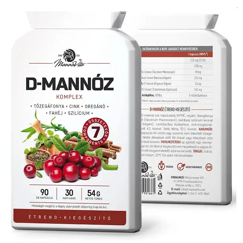 Mannavita D-mannóz komplex kapszula - 90db 1 Mannavita D-mannóz komplex
