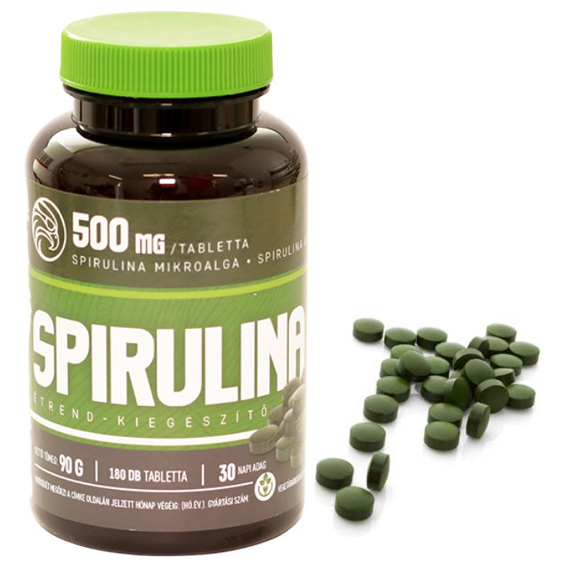 Mannavita Spirulina tabletta - 180db 1 Mannavita Spirulina tabletta - 180db