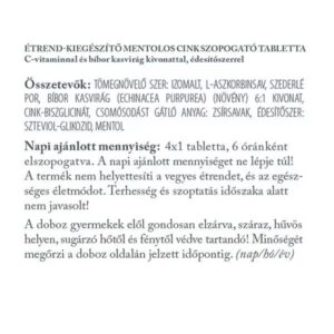 Vitaking Cink Immuno szopogató tabletta - 30db 5 Vitaking Cink Immuno szopogató tabletta - 30db - Image 3