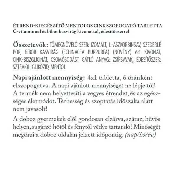 Vitaking Cink Immuno szopogató tabletta - 30db 3 Vitaking Cink Immuno szopogató tabletta - 30db - Image 3
