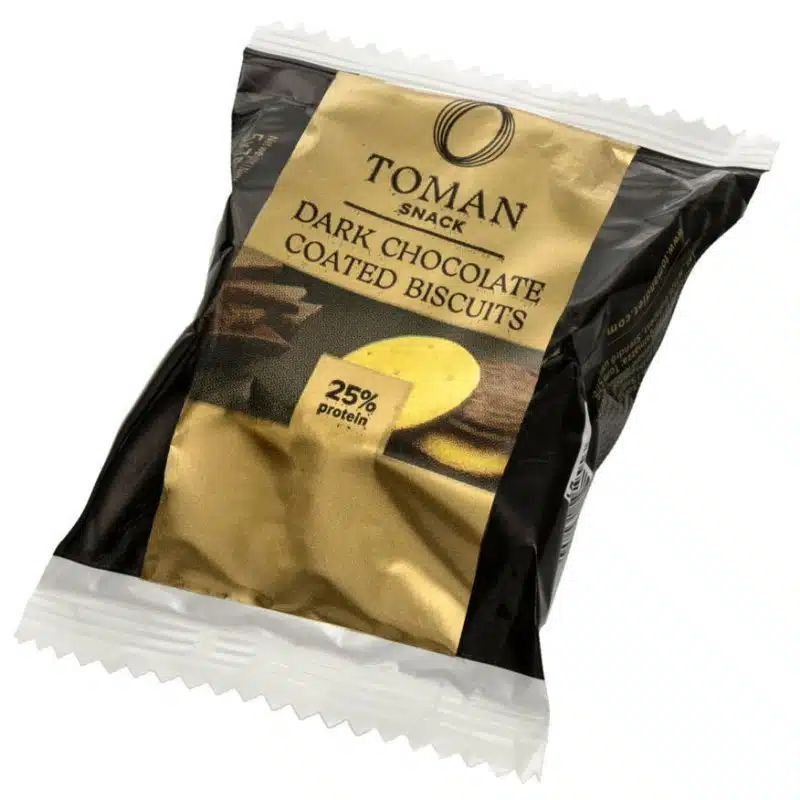Toman Snack Keksz étcsokoládé bevonattal - 44g 1 Toman Snack Keksz étcsokoládé bevonattal - 44g