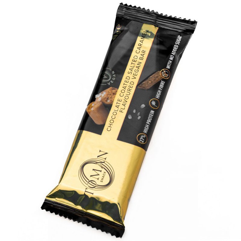 Toman Snack Vegán Sós karamell ízű szelet - 48g 1 Toman Snack Vegán Sós karamell ízű szelet - 48g