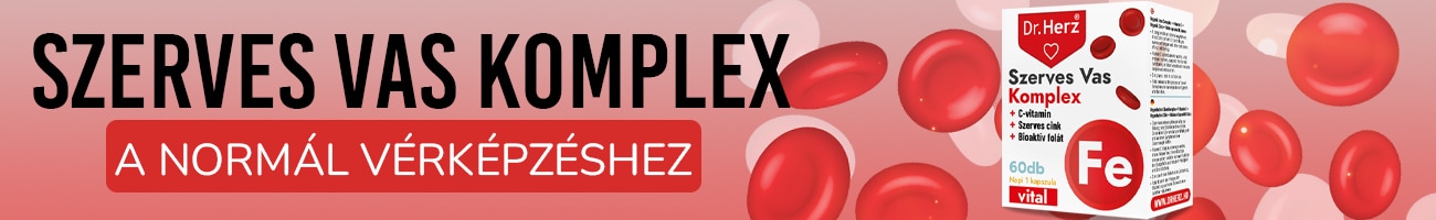 Dr. Herz Szerves Vas komplex+C-vitamin+Szerves Cink+Folát kapszula