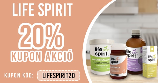 -20% kupon kedvezmény Life Spirit termékekre -20% kupon kedvezmény Life Spirit termékekre