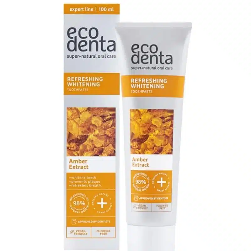 Ecodenta Fehérítő fogkrém borostyánkivonattal - 100ml 1 Ecodenta Fehérítő fogkrém borostyánkivonattal - 100ml