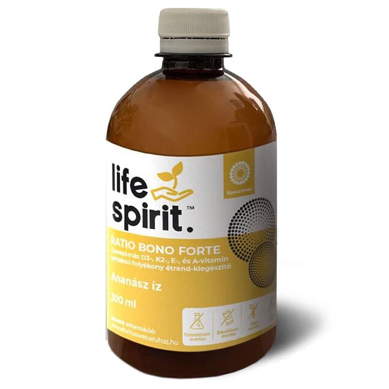 Life Spirit Ratio Bono Forte Liposzómás D3-K2-A-E-vitamin ital - 300ml 1 Life Spirit Ratio Bono Forte Liposzómás D3-K2-A-E-vitamin ital - 300ml