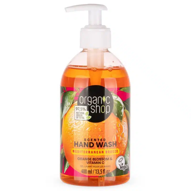 Organic Shop ''Mediterrán szellő'' Illatos folyékony szappan narancsvirággal és C-vitaminnal - 400ml 1 Organic Shop ''Mediterrán szellő'' Illatos folyékony szappan narancsvirággal és C-vitaminnal - 400ml