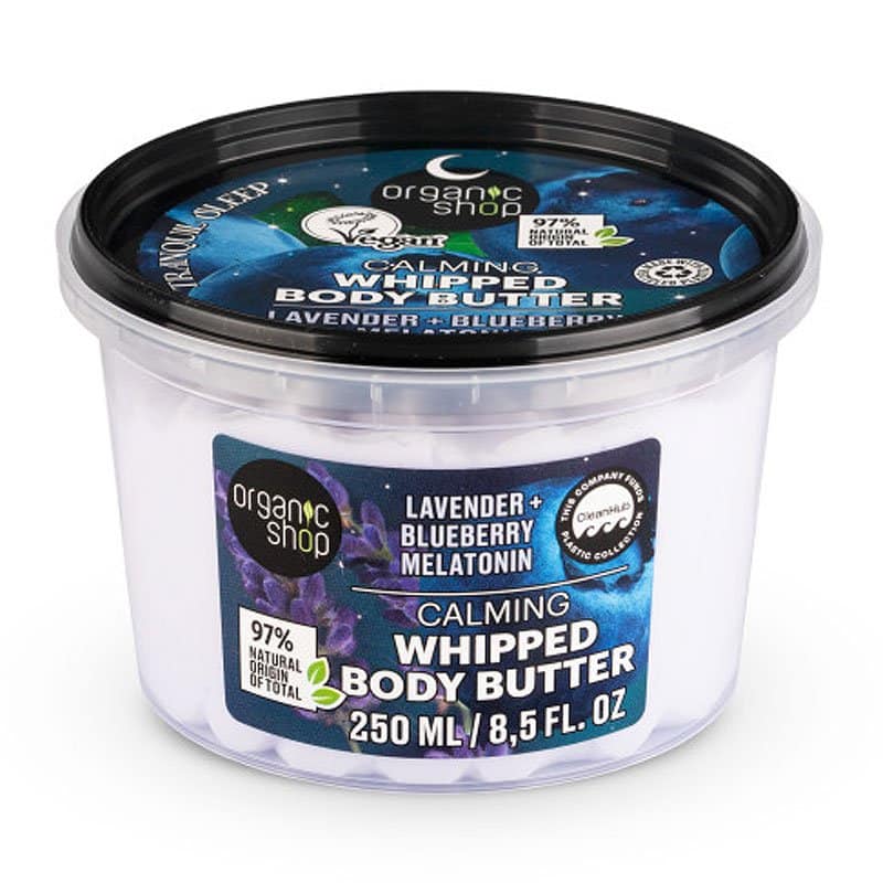 Organic Shop Nyugtató habos testvaj levendulával, áfonyával és melatoninnal - 250ml 1 Organic Shop Nyugtató habos testvaj levendulával, áfonyával és melatoninnal - 250ml