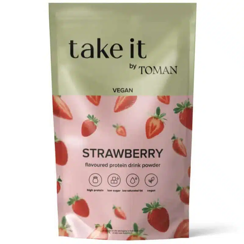 Take it by Toman Vegan Zab fehérje italpor - Eper - 450g 1 Take it by Toman Vegan Zab fehérje italpor - Eper - 450g