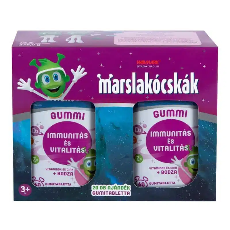 Walmark Marslakócskák Duo Gummi vitamin bodzával - 100+20db 1 Walmark Marslakócskák Duo Gummi vitamin bodzával - 100+20db
