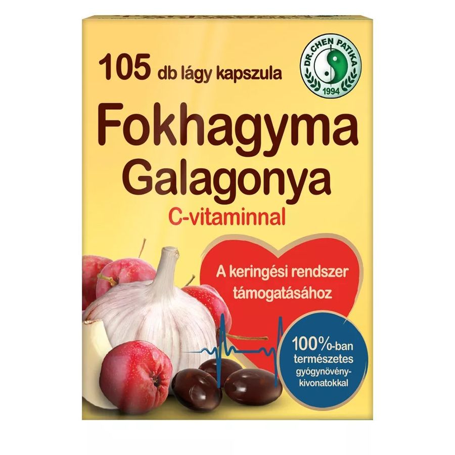 Dr. Chen Fokhagyma és Galagonya kapszula - 105db 1 Dr. Chen Fokhagyma és Galagonya kapszula - 105db